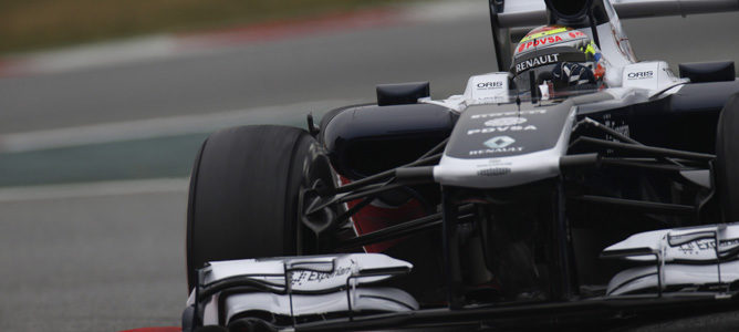 Pastor Maldonado con el Williams FW35 en los test de Barcelona