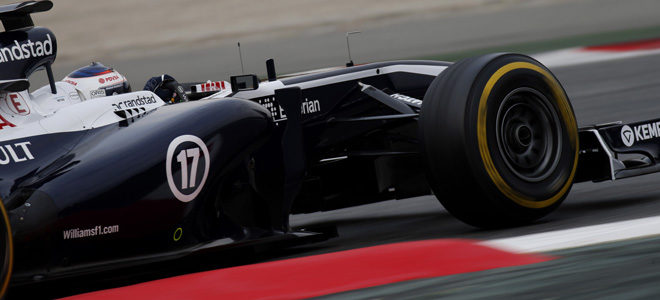 Valtteri Bottas con el Williams FW35 en los test de Montmeló