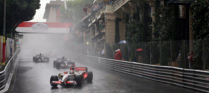 Adrian Sutil durante el GP de Mónaco de 2008