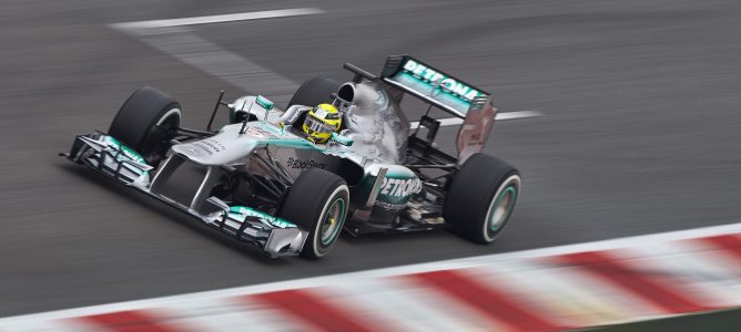 Nico Rosberg en los test de 2013