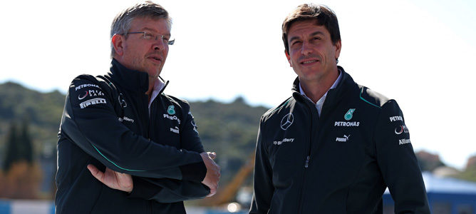 Ross Brawn y Toto Wolff