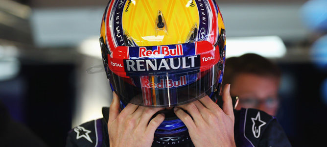 Mark Webber en los test de Barcelona con Red Bull