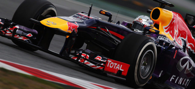 Sebastian Vettel en los test de Barcelona 2013