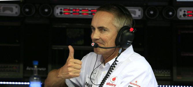 Martin Whitmarsh en el muro de McLaren