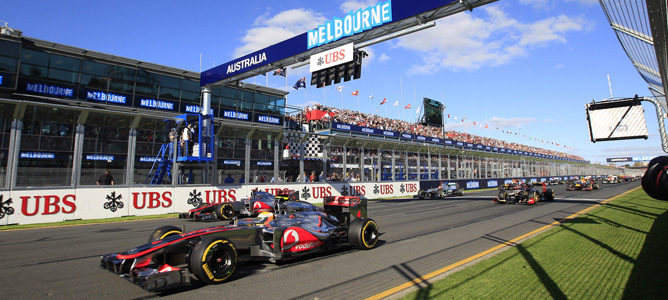 Salida del GP de Australia 2012