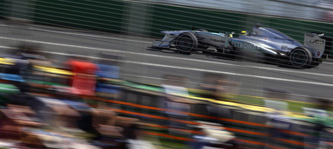 Nico Rosberg con Mercedes en el GP de Australia 2013