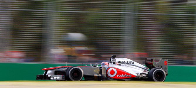 Jenson Button con el MP4-28 en Albert Park