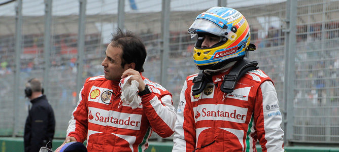 Fernando Alonso y Felipe Massa tras la clasificación del GP de Australia