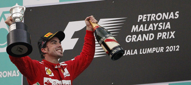 Fernando Alonso, ganador del GP de Malasia 2012