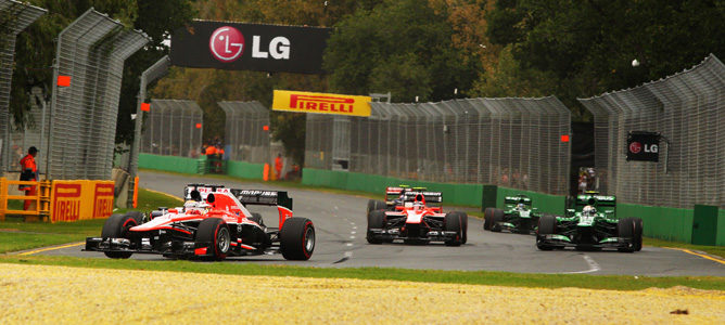 Marussia terminó por delante de Caterham en Australia