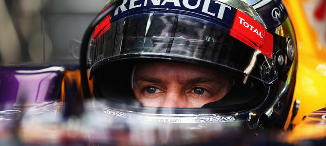 Sebastian Vettel: "Fue muy difícil, ya que el circuito estaba medio seco y medio mojado"