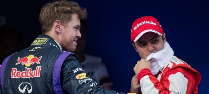 Massa y Vettel tras la clasificación del GP de Malasia