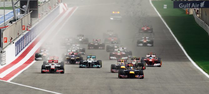 Salida del GP de Baréin 2012