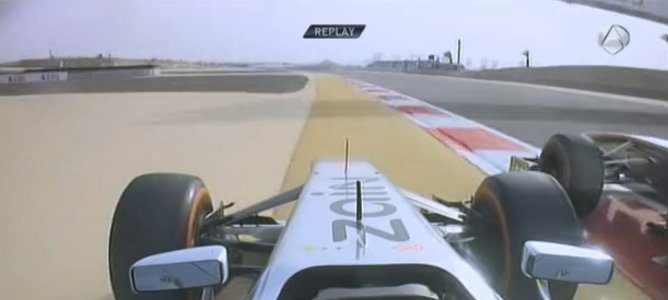 Sergio Perez fuera de la pista