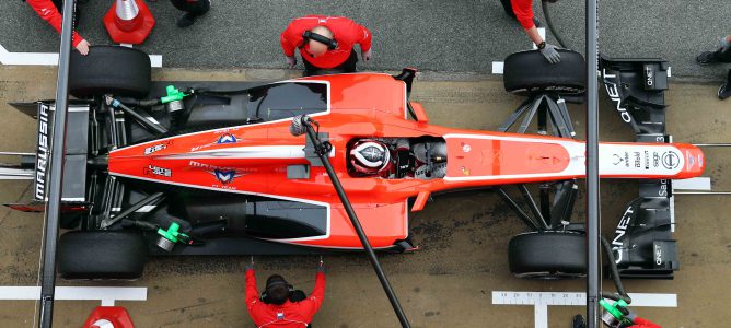 El equipo Marussia en pretemporada