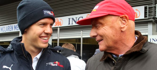 Sebastian Vettel y Niki Lauda