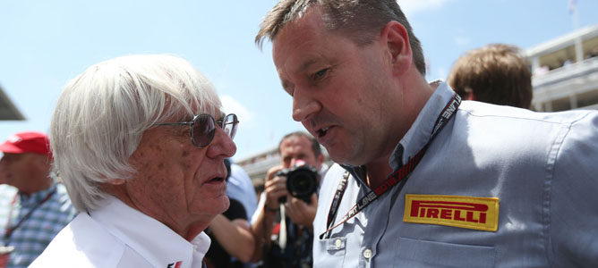 Bernie Ecclestone: "Con Pirelli los pilotos tienen que usar su cerebro para pensar en como ganar carreras"