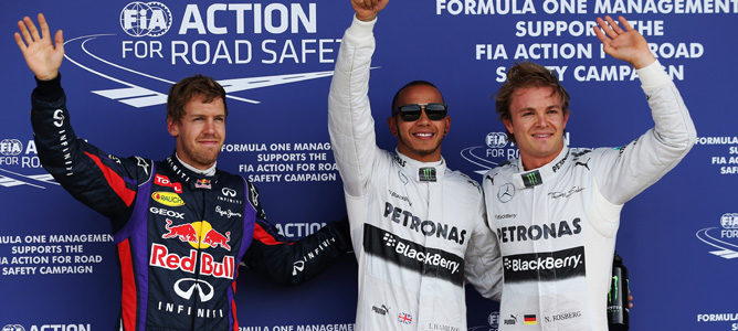 Hamilton, Rosberg y Vettel fueron los más rápidos en la Q3 de Silverstone