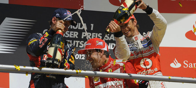 Podio del GP de Alemania 2012