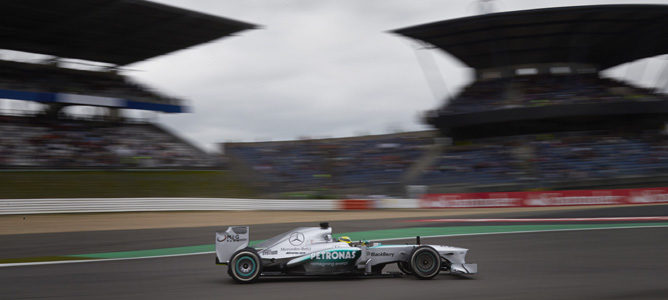 Nico Rosberg en los libres de Alemania 2013 con Mercedes