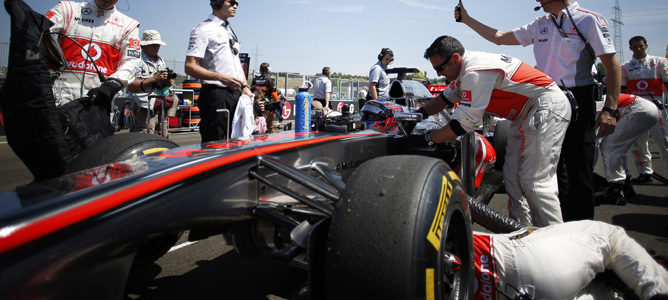 Jenson Button en el GP de Hungría 2013