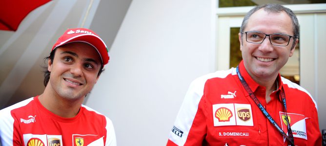 Felipe Massa junto a Stefano Domenicali