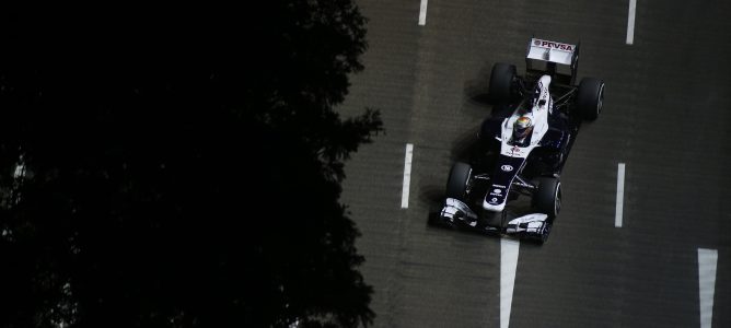 Pastor Maldonado rueda en Marina Bay