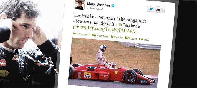 Mark Webber califica como "cómico" ser sancionado en Singapur