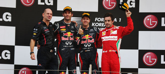 Podio del GP de Corea 2012 de F1