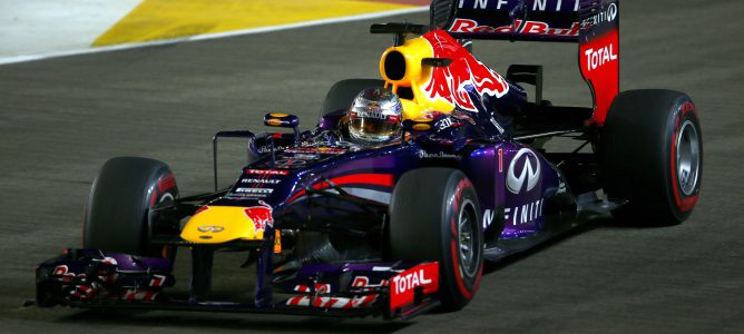 Sebastian Vettel rueda en Singapur