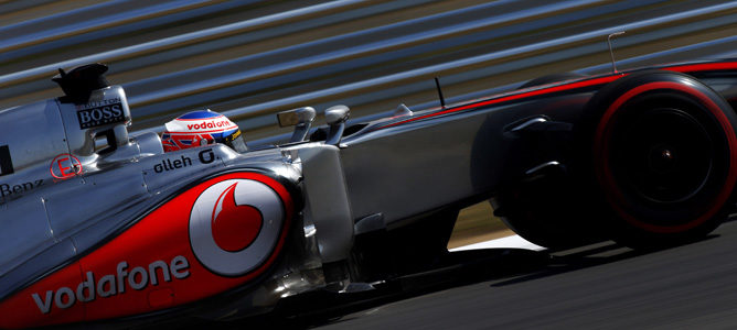 Jenson Button con superblandos en la clasificación de Corea 2013