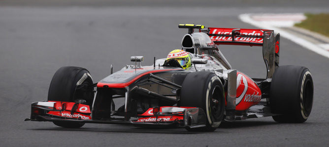 Sergio Pérez con Mclaren durante la carrera de Corea 2013