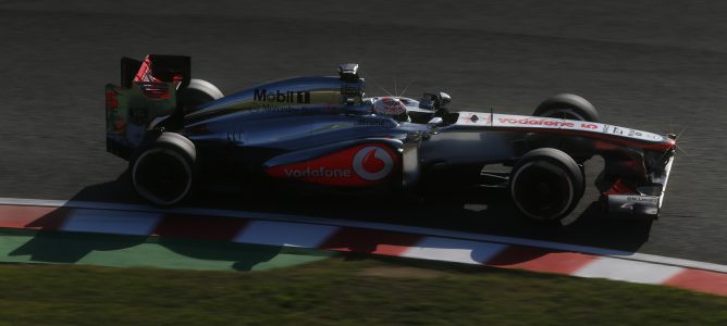 Jenson Button rueda en Suzuka