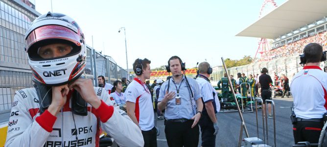 Max Chilton en la parrilla de Suzuka