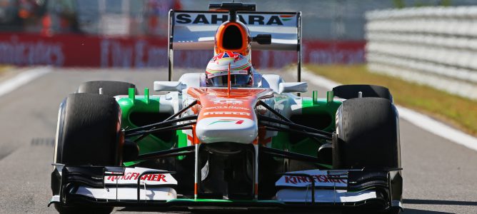 Paul di Resta entra en el pitlane de Corea