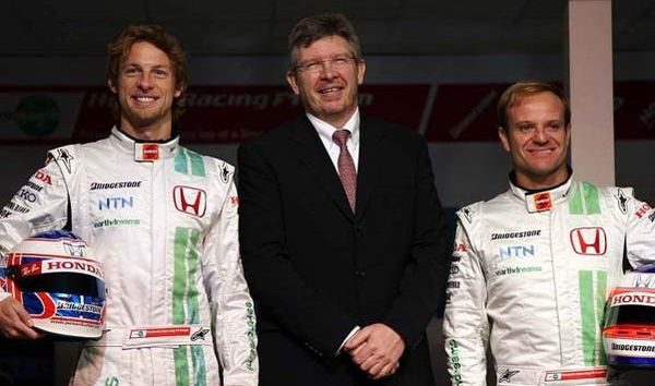 Ross Brawn renueva a Button y Barrichello para 2009