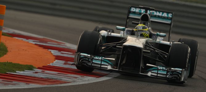 Nico Rosberg llegó al podio en la India