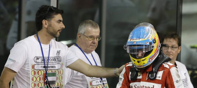 Fernando Alonso, tras el incidente en Abu Dabi: "La noche ha sido regular"