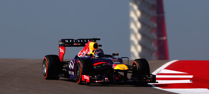 Sebastian Vettel con Red Bull en el Circuito de las Américas