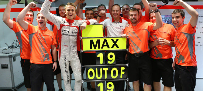 Marussia celebra el récord de 19 carreas finalizadas para Max Chilton