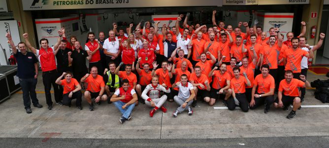 El equipo Marussia termina el año contento por la recompensa del 10º puesto