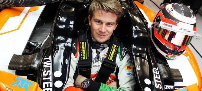 Nico Hülkenberg sonríe en su Force India VJM07
