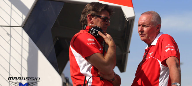 Graeme Lowdon y John Booth acompañaron a Marussia en Baréin 2014