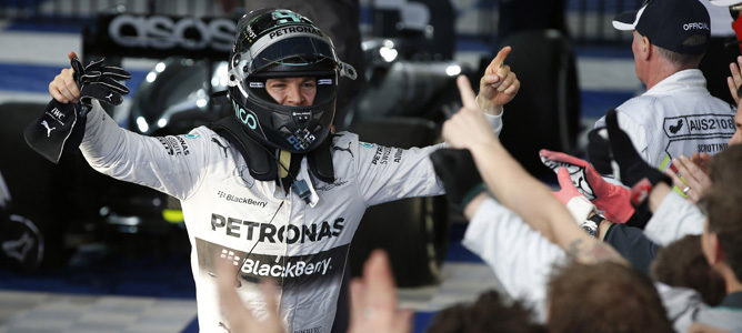 Nico Rosberg celebra su victoria en el GP de Australia 2014