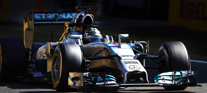 Nico Rosberg prueba el nuevo escape: "No he notado gran diferencia de sonido"
