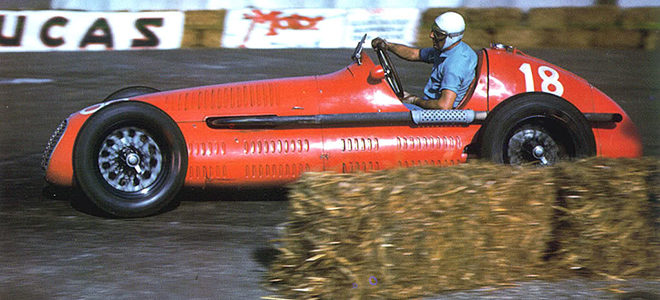 La primera de Silverstone: Villoresi y su Maserati