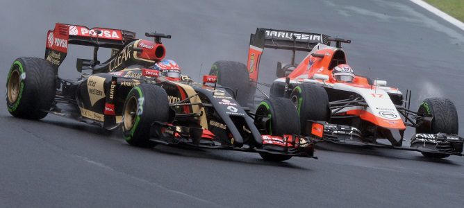 Romain Grosjean: "He cometido un error pisando la línea blanca al calentar los neumáticos"