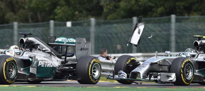 La FIA no investigará el incidente de Spa entre Hamilton y Rosberg