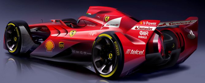 Ferrari presenta su concepto particular sobre los coches de F1 del futuro