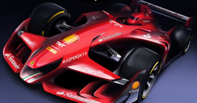 Ferrari presenta su concepto particular sobre los coches de F1 del futuro